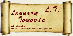 Leonora Tomović vizit kartica